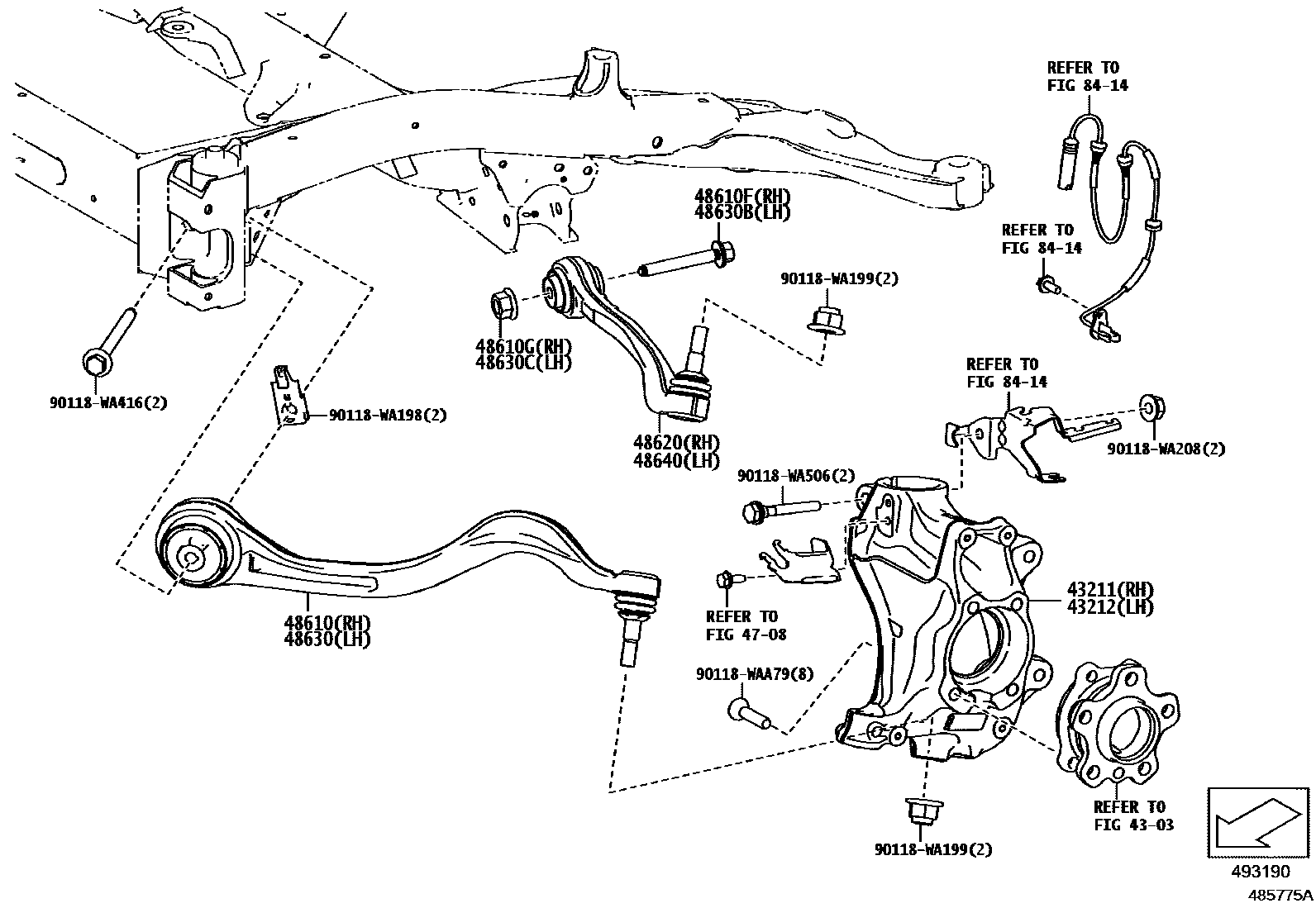 4802 — FRONT AXLE ARM & STEERING KNUCKLE