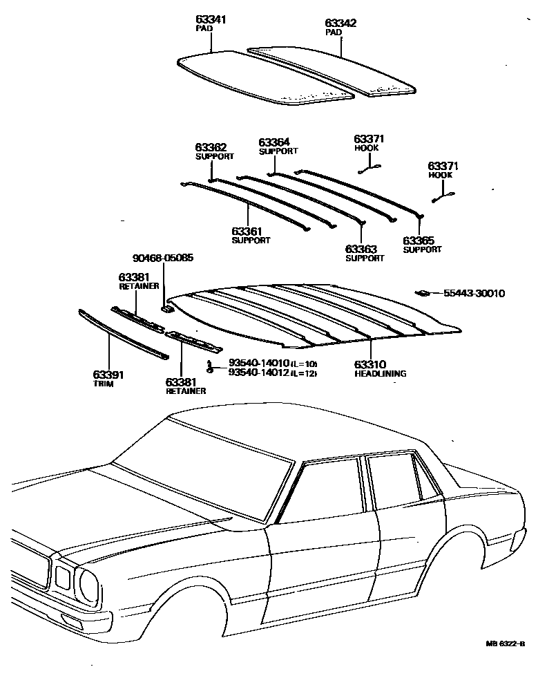 6402 — ROOF HEADLINING & SILENCER PAD