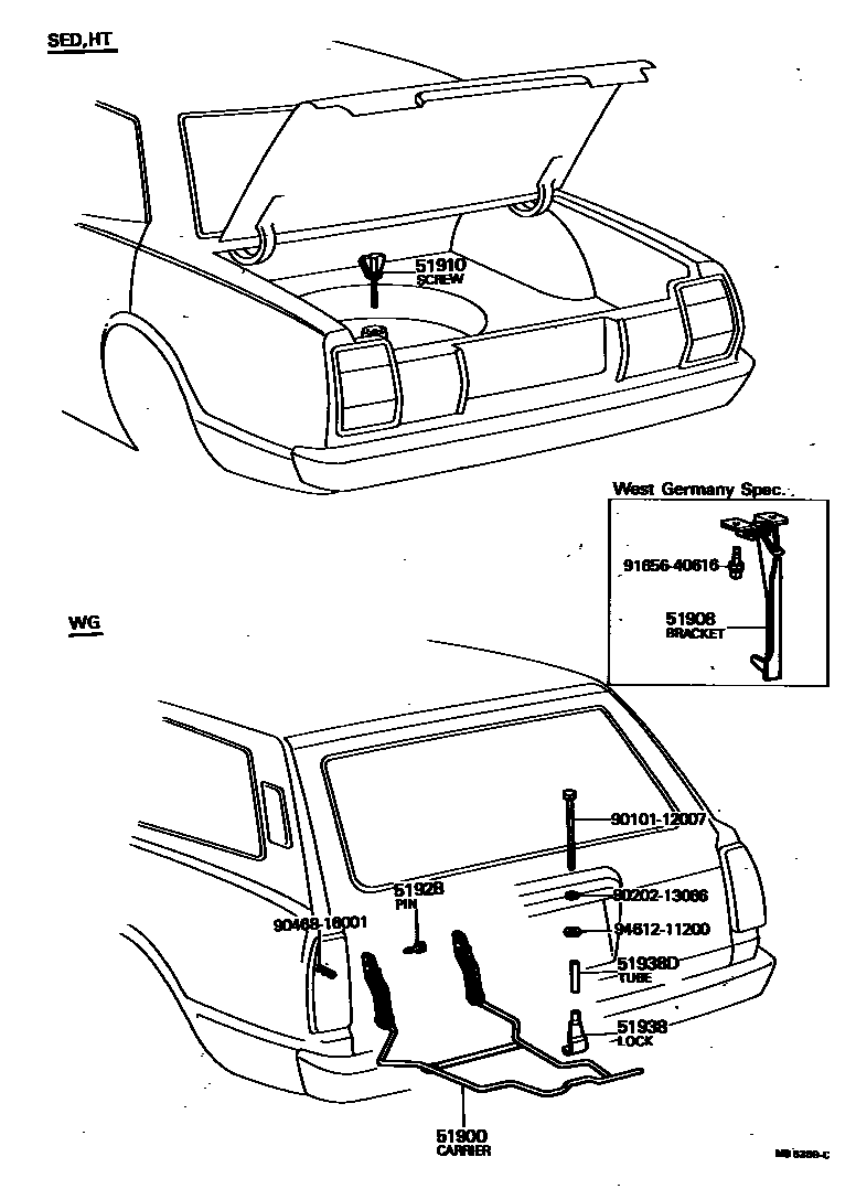 5104 — SPARE WHEEL CARRIER