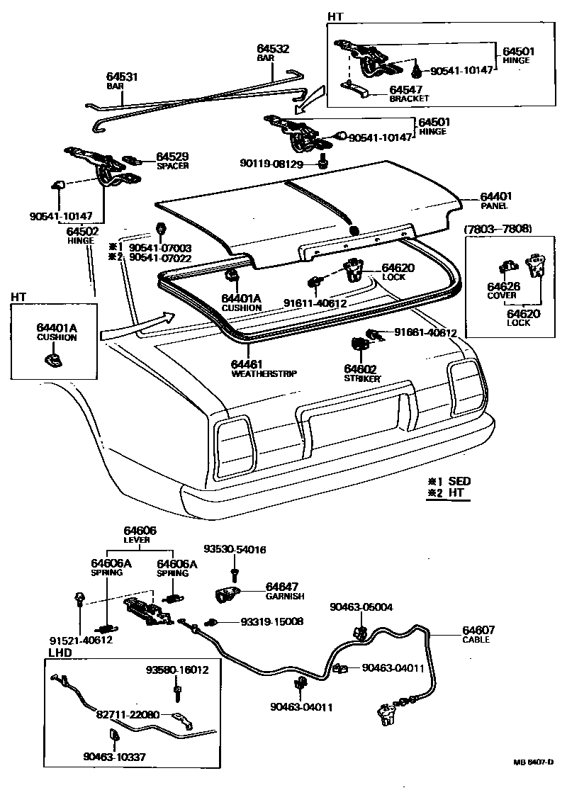 6105 — LUGGAGE COMPARTMENT DOOR & LOCK