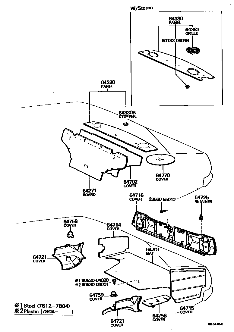 6403 — PACKAGE TRAY PANEL & LUGGAGE COMPARTMENT MAT
