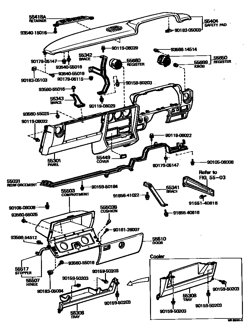 5501 — INSTRUMENT PANEL & GLOVE COMPARTMENT