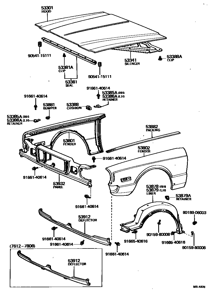 5302 — HOOD & FRONT FENDER