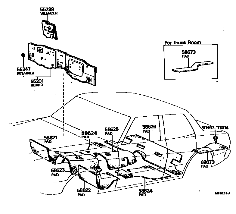 5805 — DASH SILENCER BOARD & FLOOR SILENCER PAD