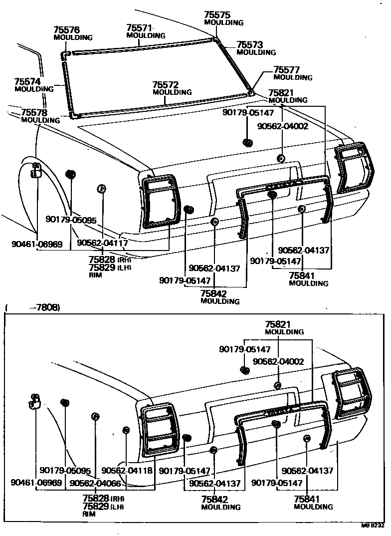 7504 — REAR MOULDING