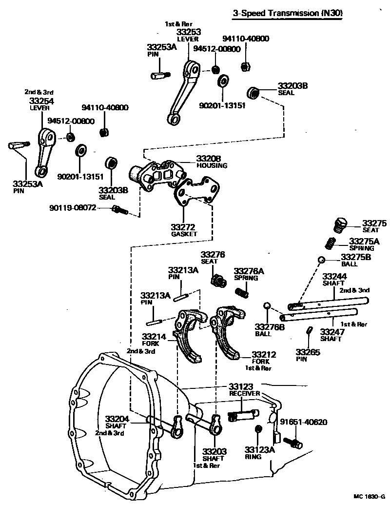 3307 — GEAR SHIFT FORK & LEVER SHAFT (MTM)