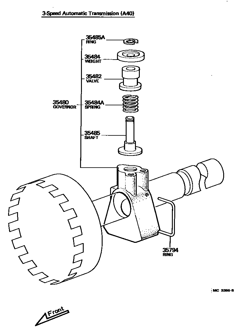 3511 — REAR OIL PUMP & GOVERNOR (ATM)