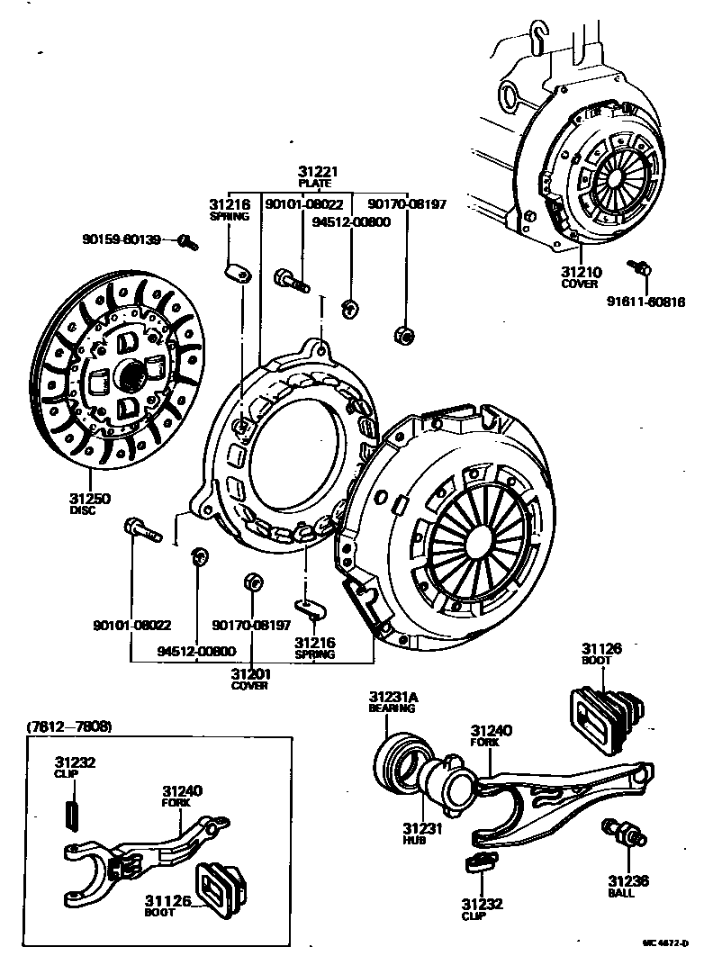 3101 — CLUTCH & RELEASE FORK