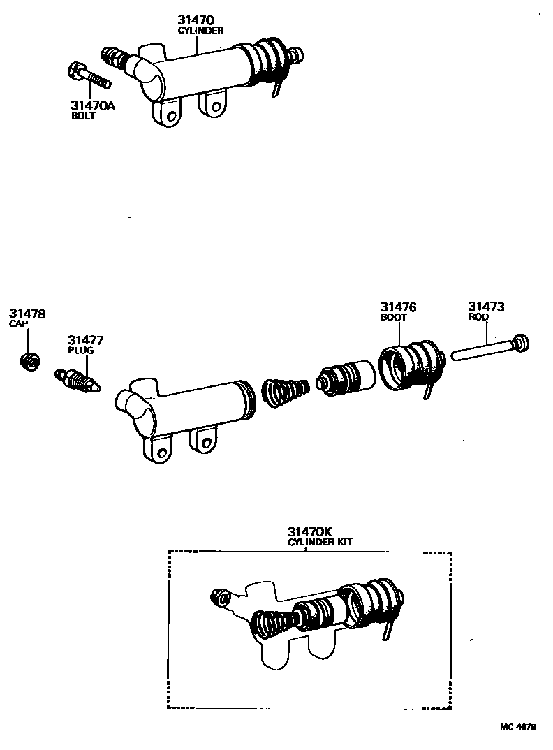 3105 — CLUTCH RELEASE CYLINDER