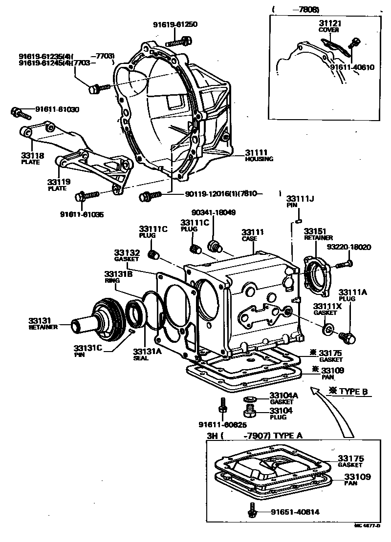 3302 — CLUTCH HOUSING & TRANSMISSION CASE (MTM)