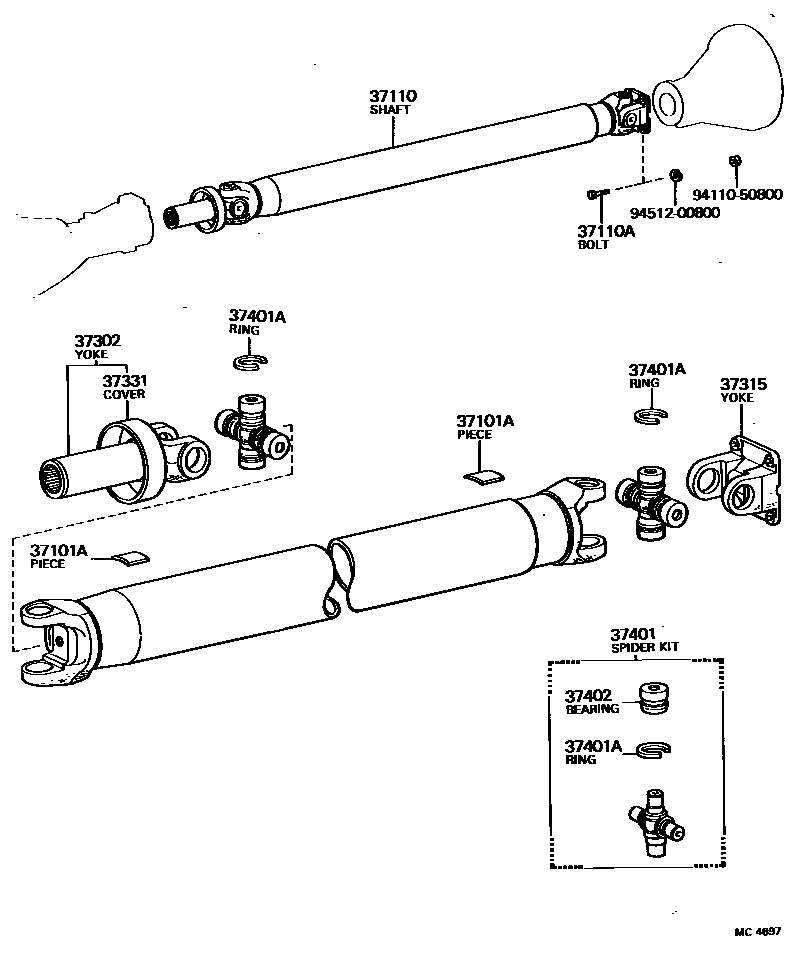 3701 — PROPELLER SHAFT & UNIVERSAL JOINT