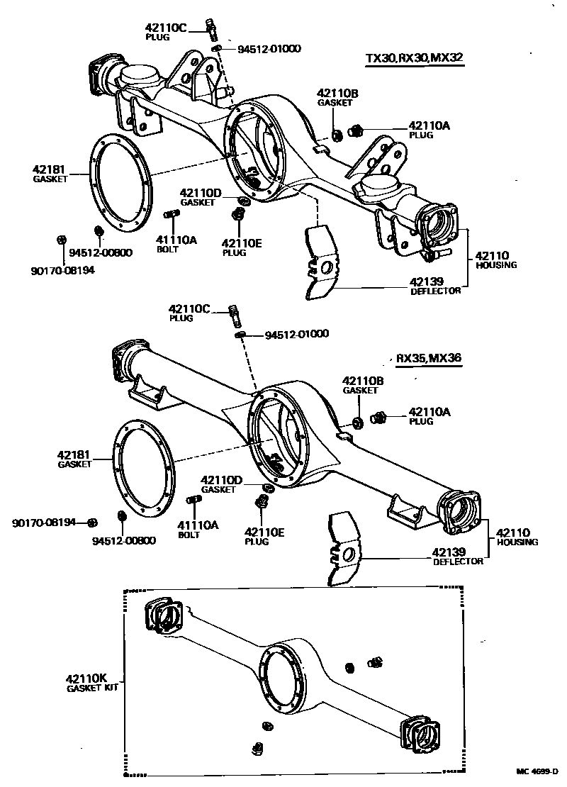 4101 — REAR AXLE HOUSING & DIFFERENTIAL