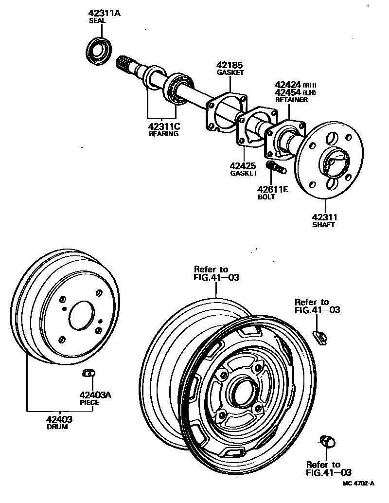 4102 — REAR AXLE SHAFT & HUB