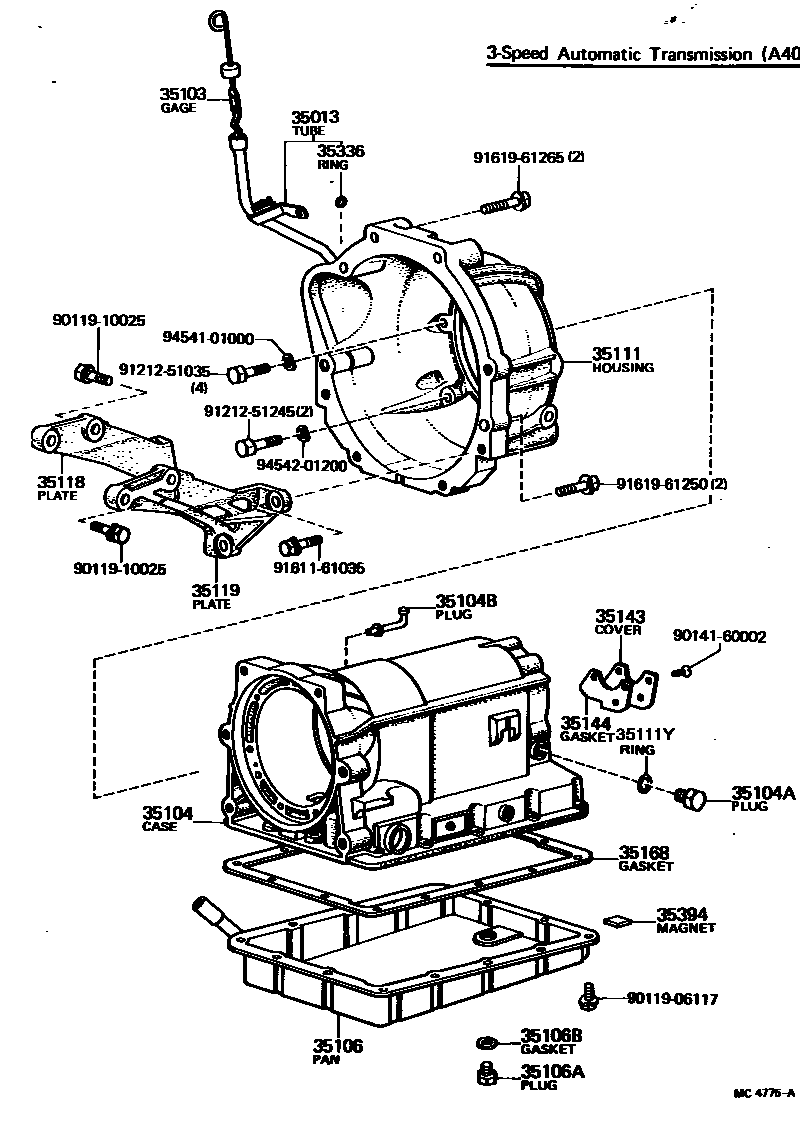 3503 — TRANSMISSION CASE & OIL PAN (ATM)