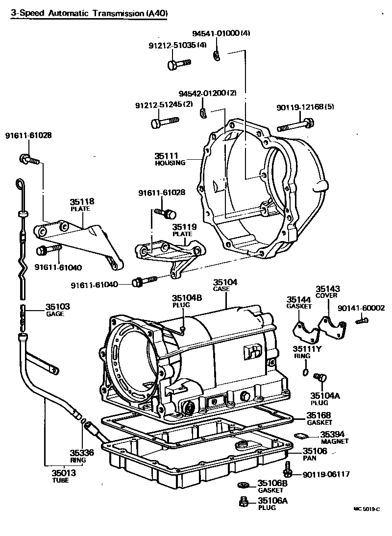 3503 — TRANSMISSION CASE & OIL PAN (ATM)