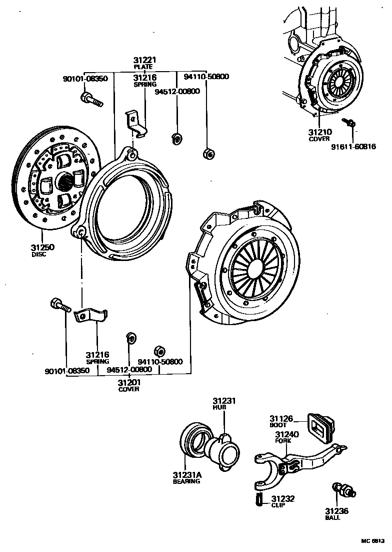 3101 — CLUTCH & RELEASE FORK