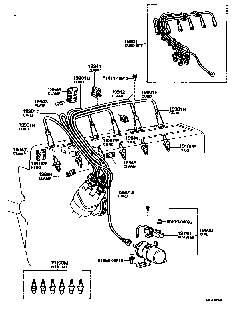 1901 — IGNITION COIL & SPARK PLUG / GLOW PLUG