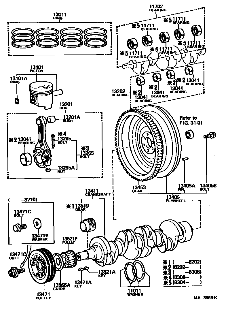 1301 — CRANKSHAFT & PISTON