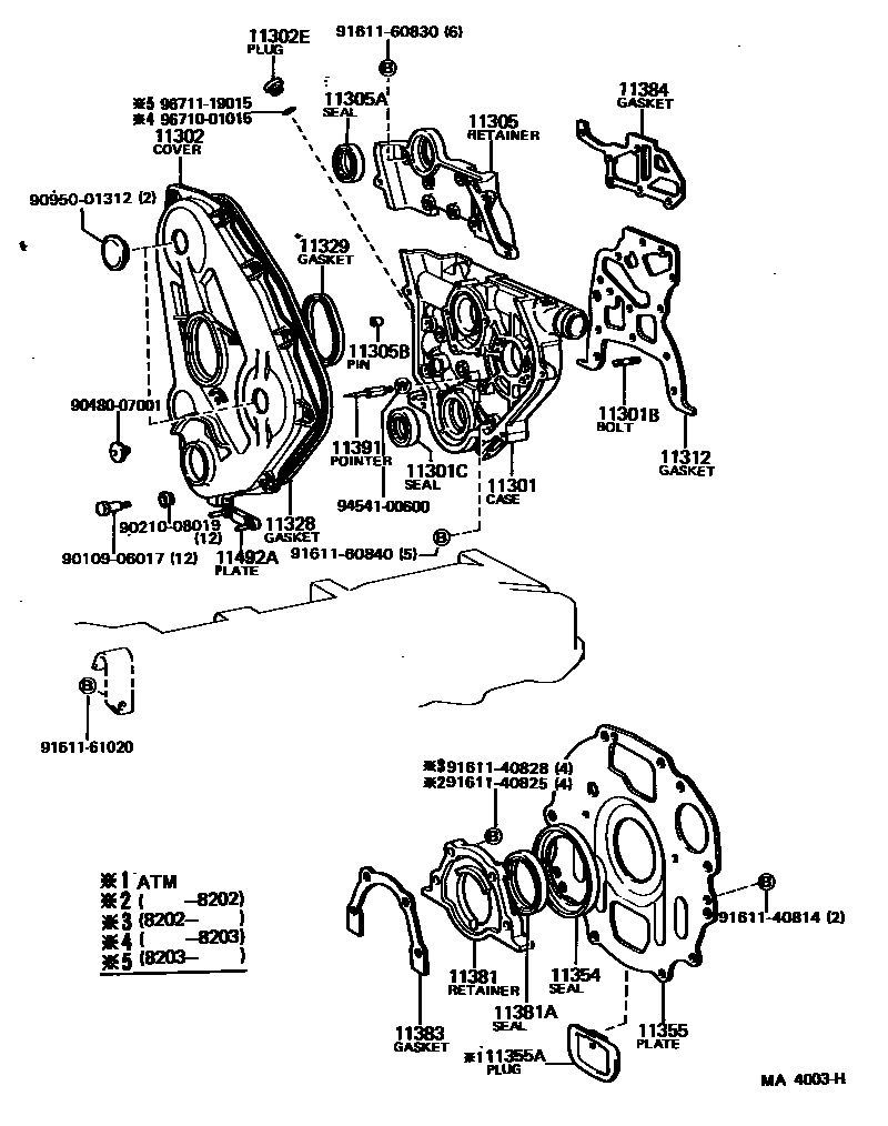 1106 — TIMING GEAR COVER & REAR END PLATE