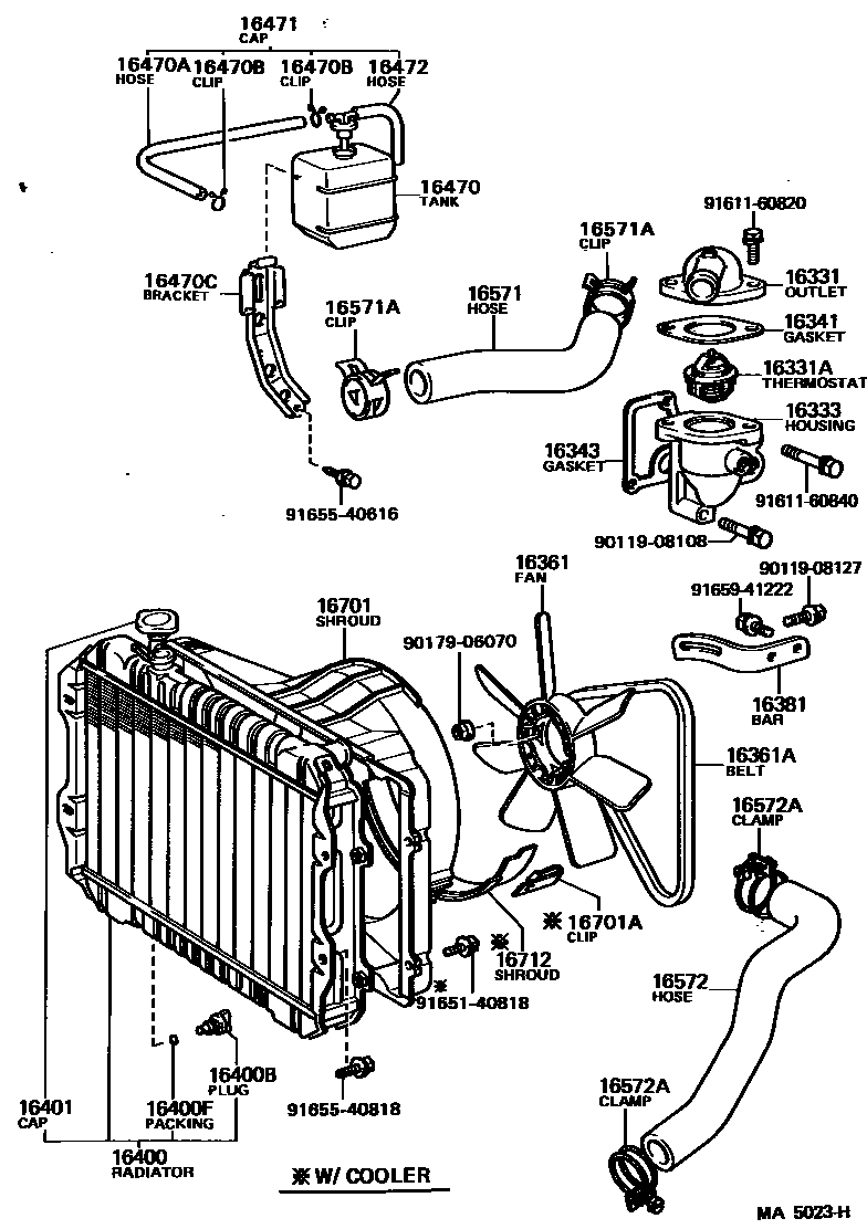 1603 — RADIATOR & WATER OUTLET