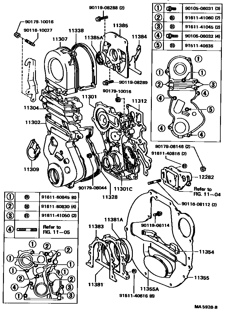 1106 — TIMING GEAR COVER & REAR END PLATE