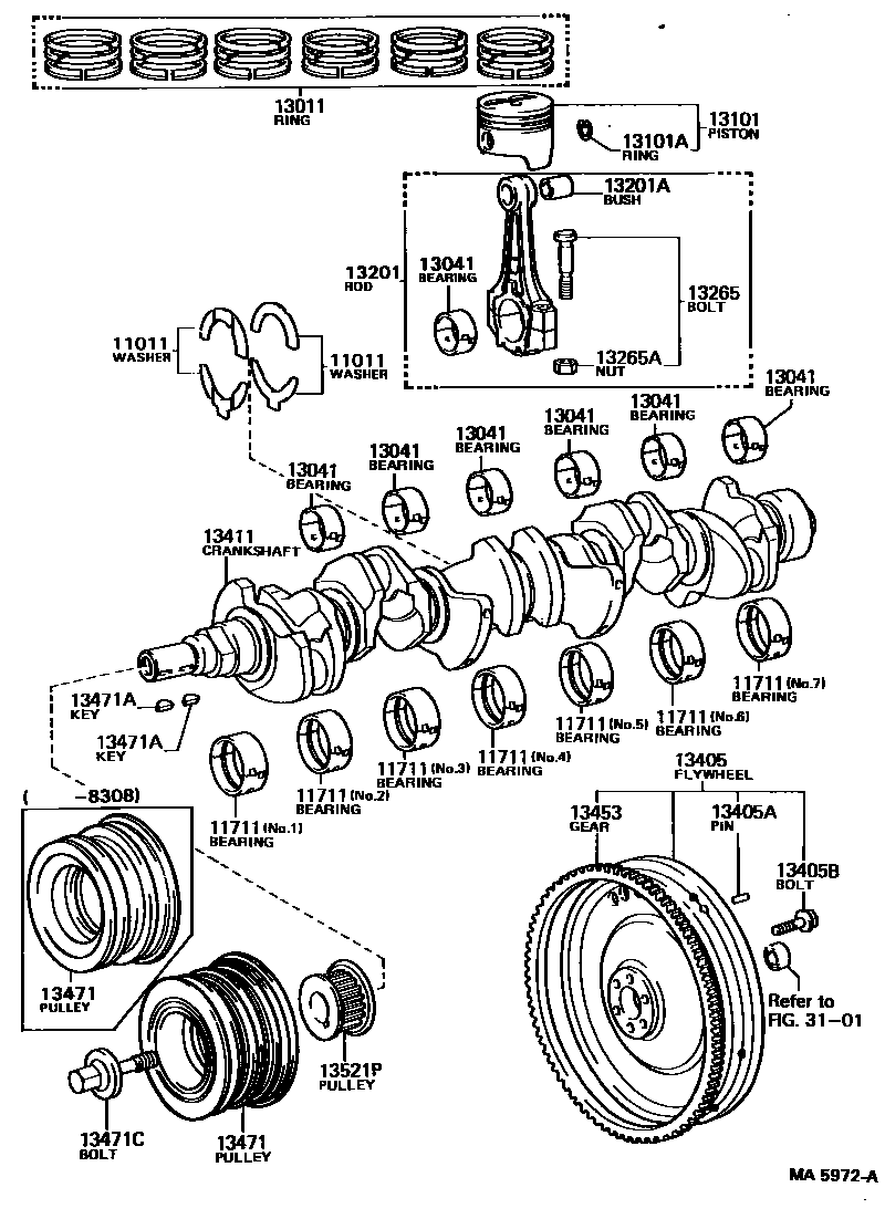1301 — CRANKSHAFT & PISTON