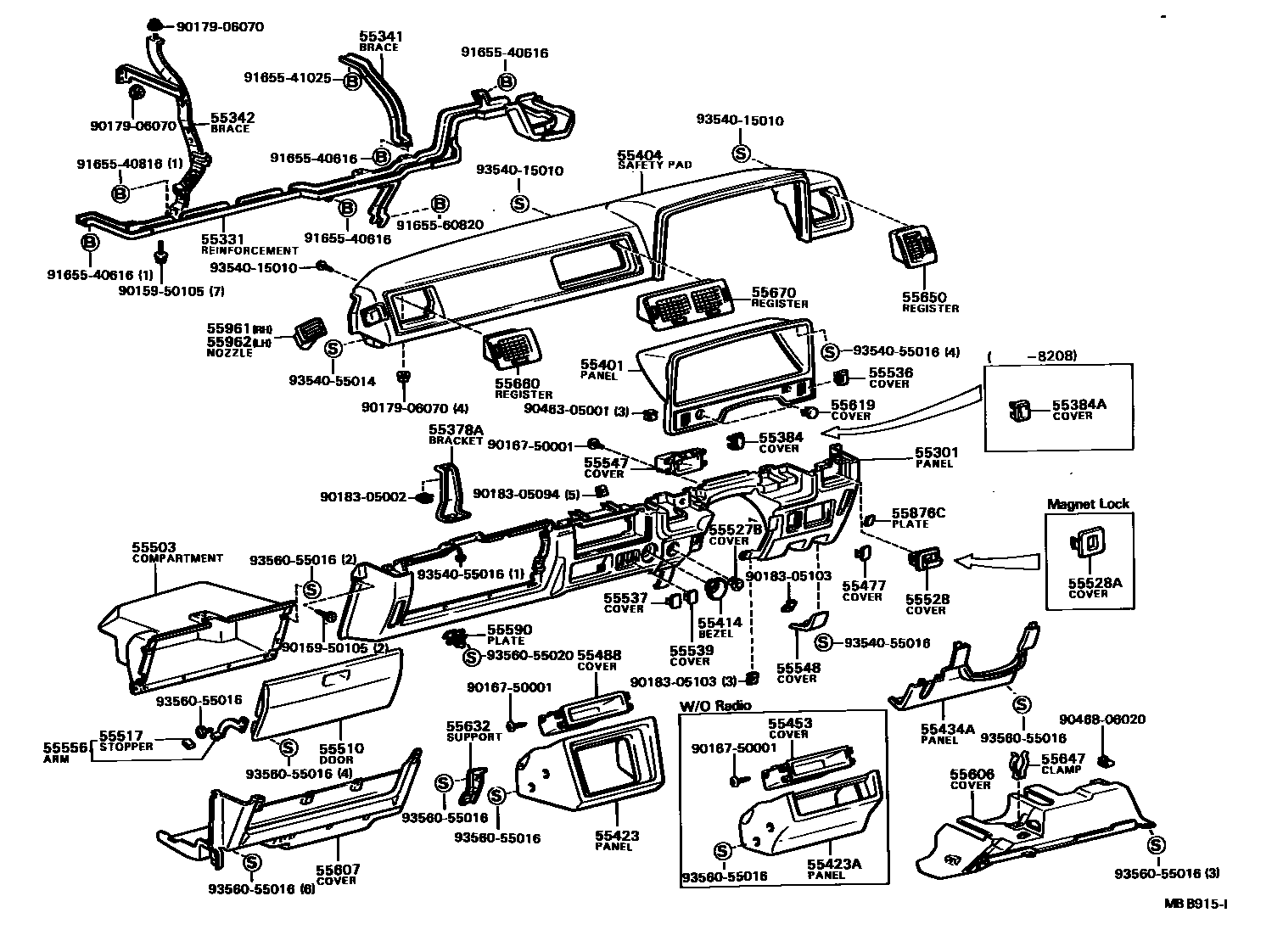 5501 — INSTRUMENT PANEL & GLOVE COMPARTMENT