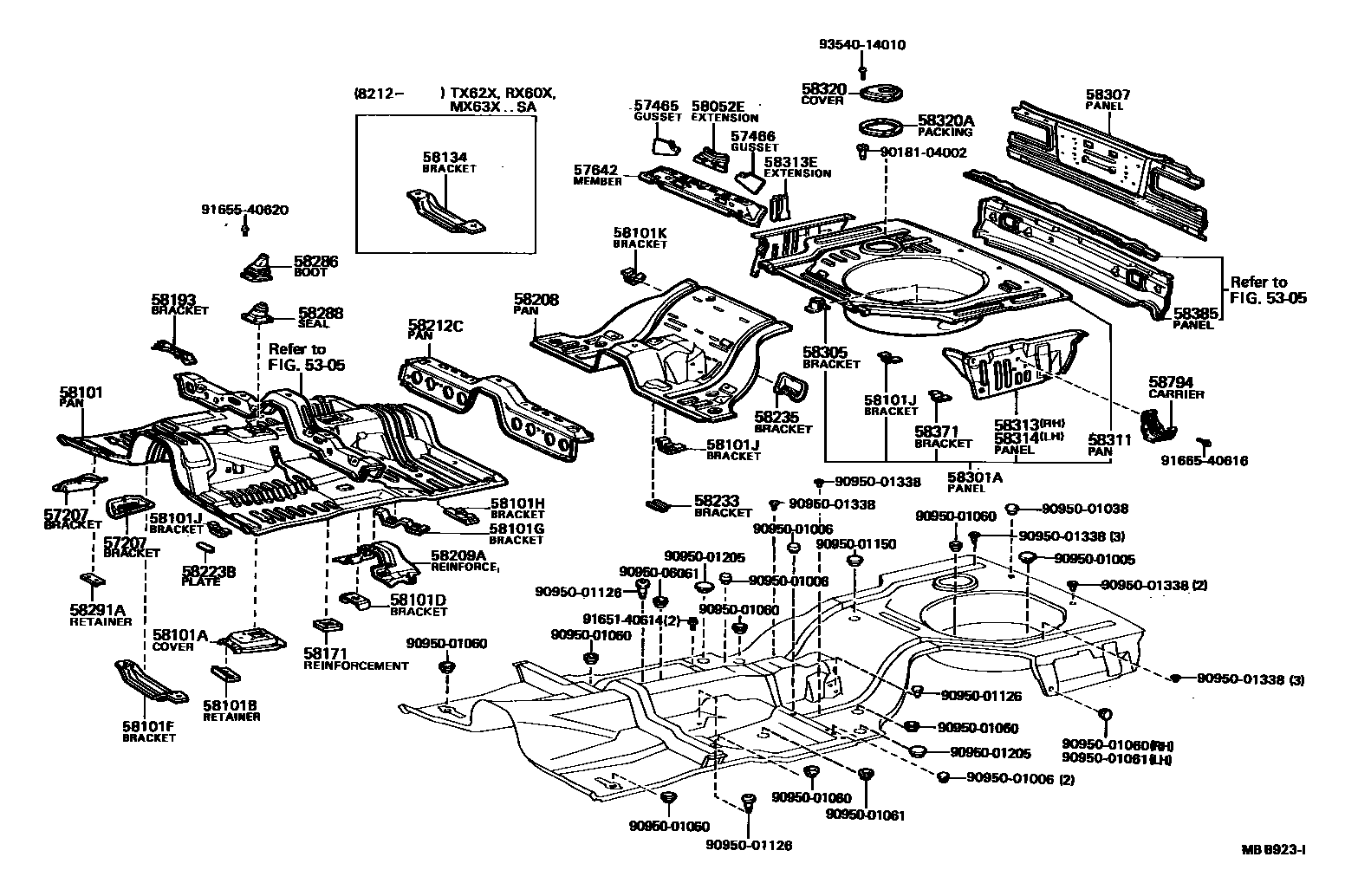 5801 — FLOOR PAN & LOWER BACK PANEL