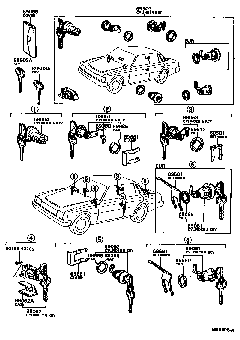 6712 — LOCK CYLINDER SET