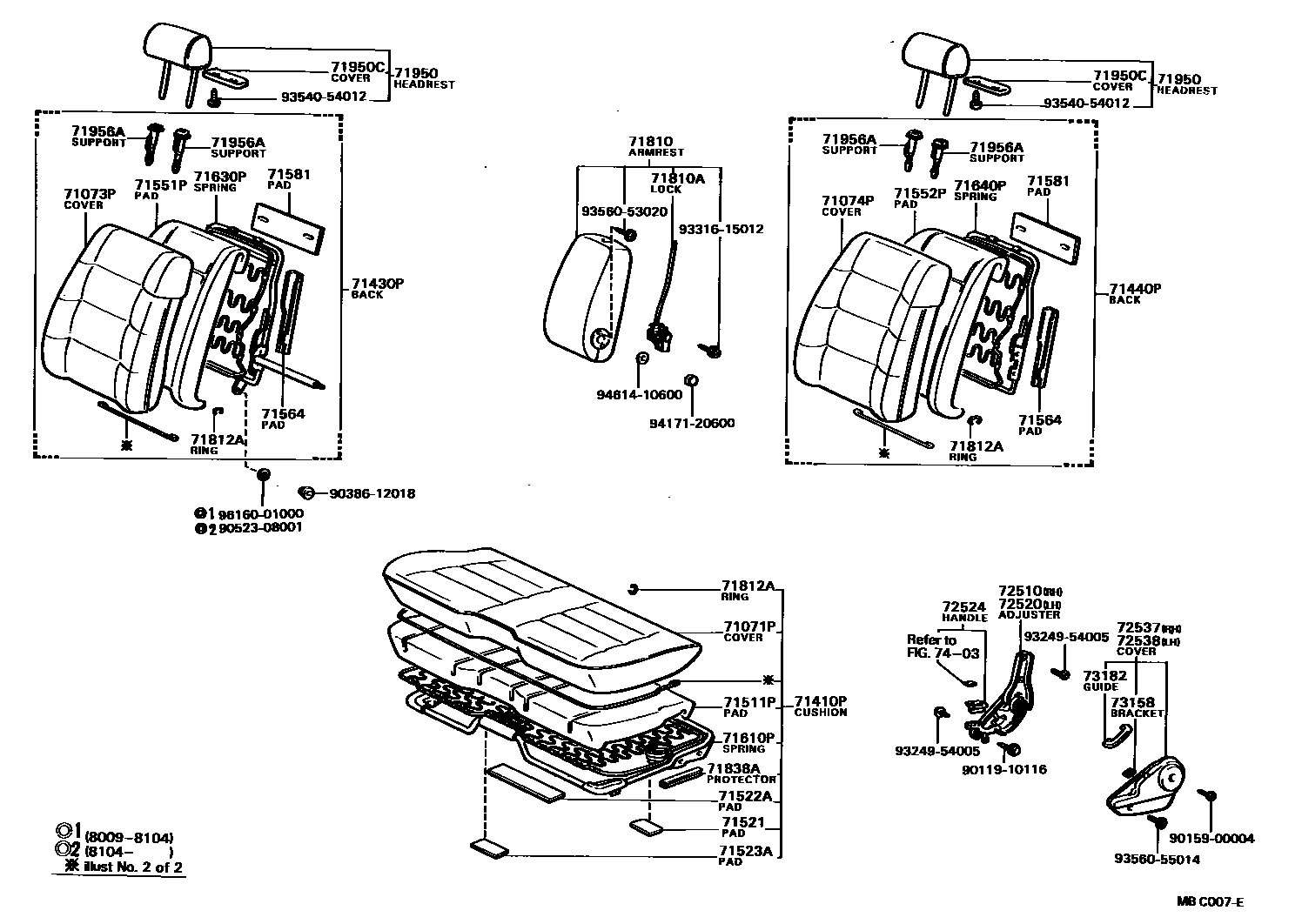 7101 — FRONT SEAT & SEAT TRACK