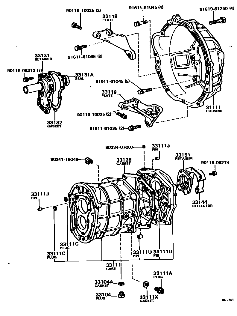 3302 — CLUTCH HOUSING & TRANSMISSION CASE (MTM)