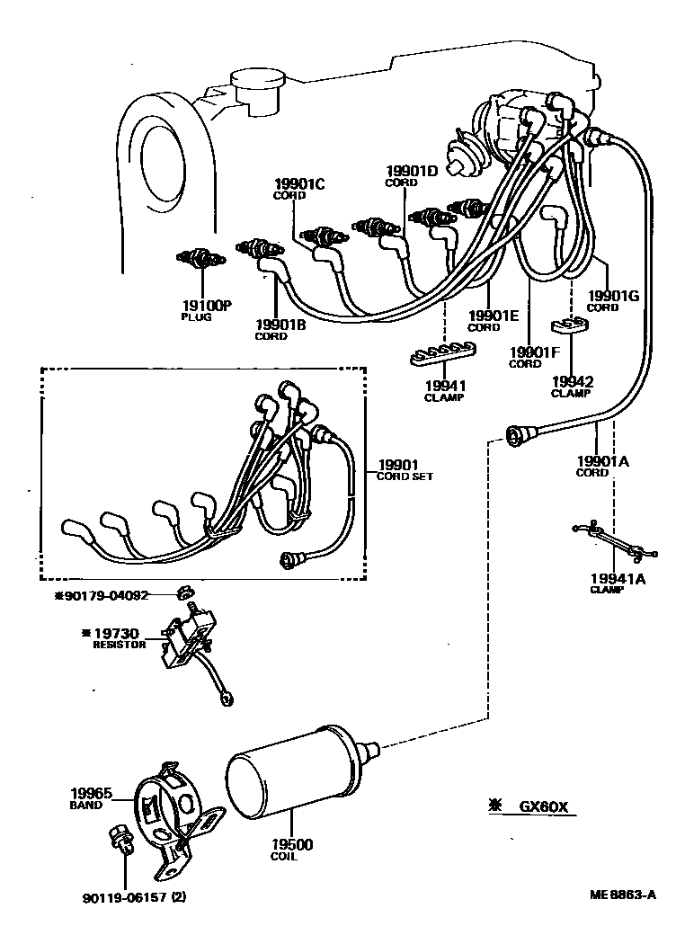 1901 — IGNITION COIL & SPARK PLUG / GLOW PLUG