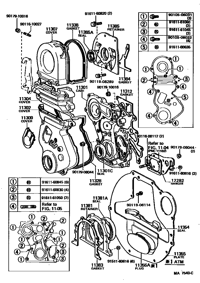 1106 — TIMING GEAR COVER & REAR END PLATE