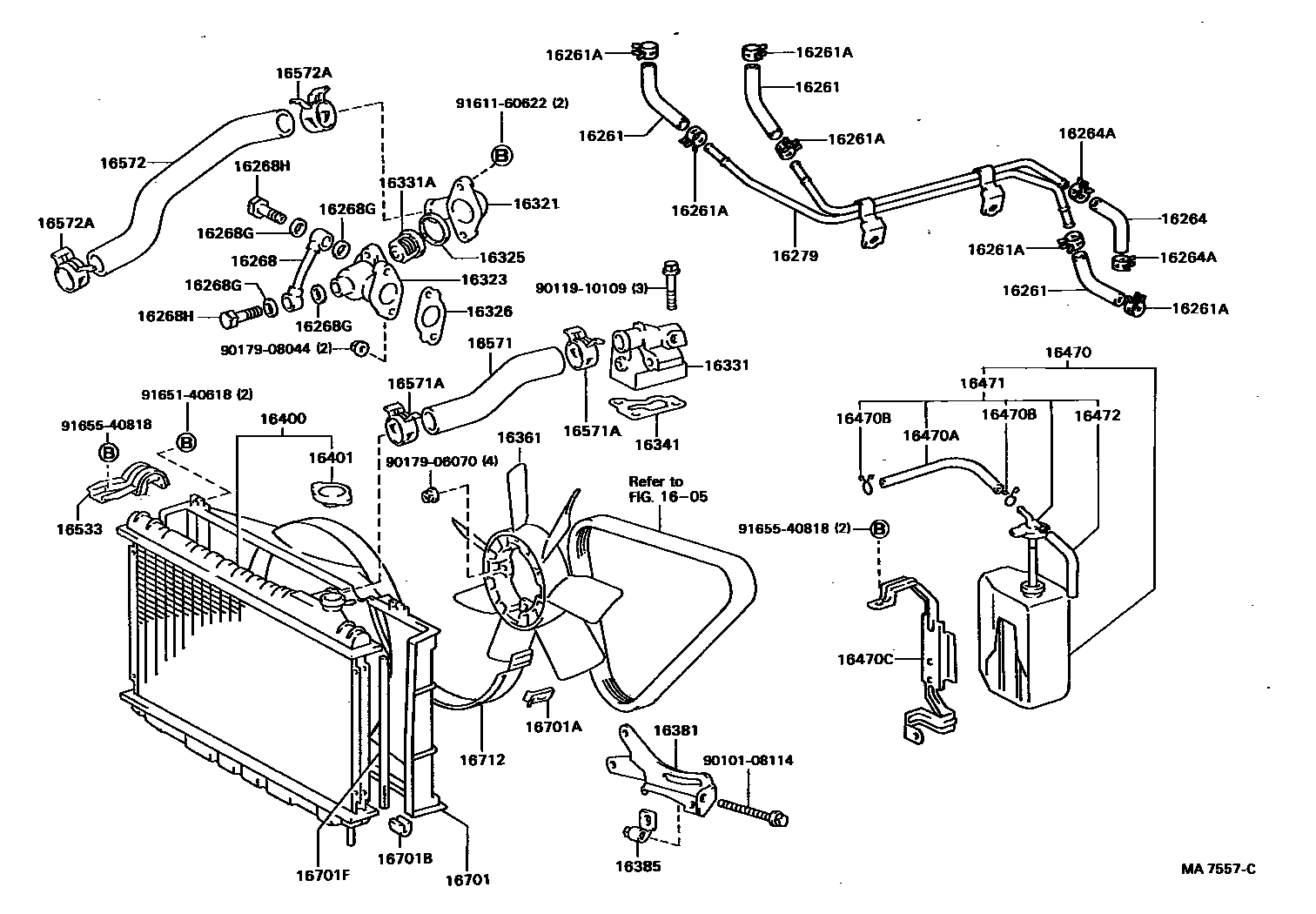 1603 — RADIATOR & WATER OUTLET