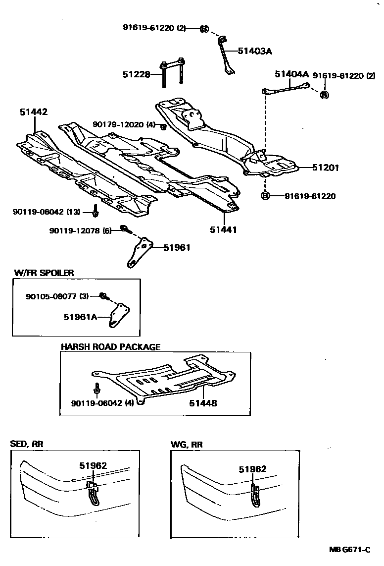 5102 — SUSPENSION CROSSMEMBER & UNDER COVER