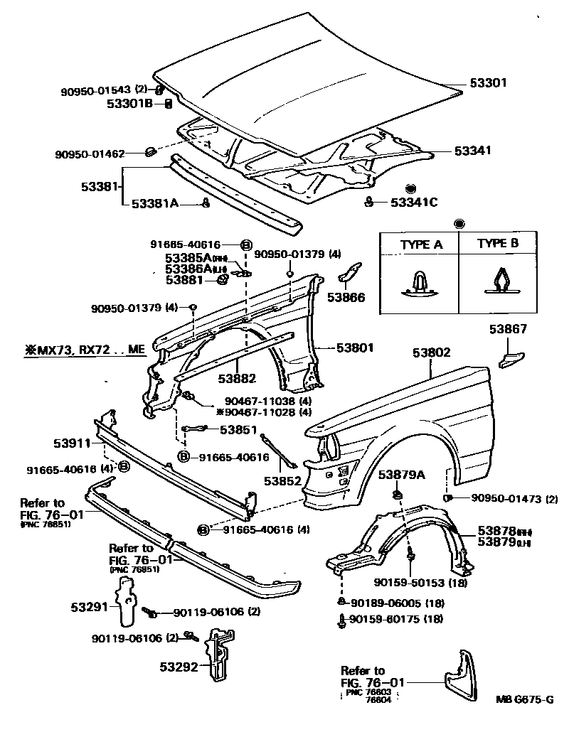 5302 — HOOD & FRONT FENDER