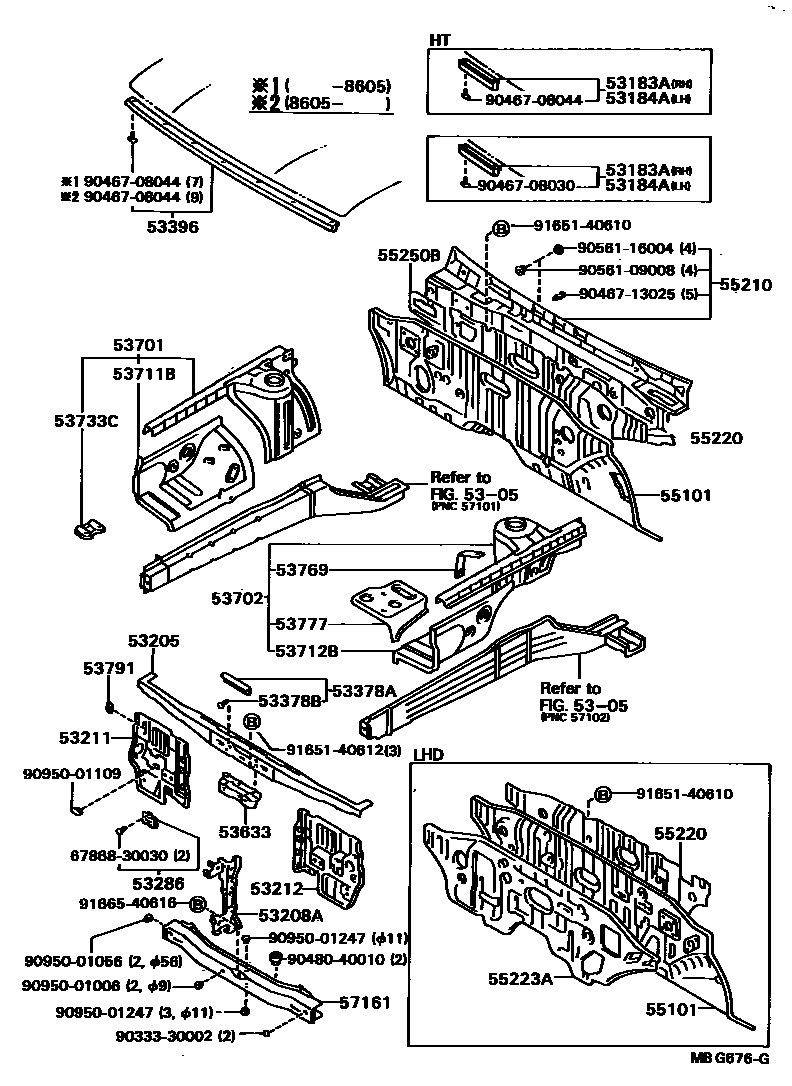 5304 — FRONT FENDER APRON & DASH PANEL