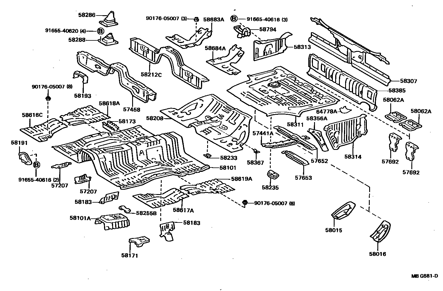 5801 — FLOOR PAN & LOWER BACK PANEL