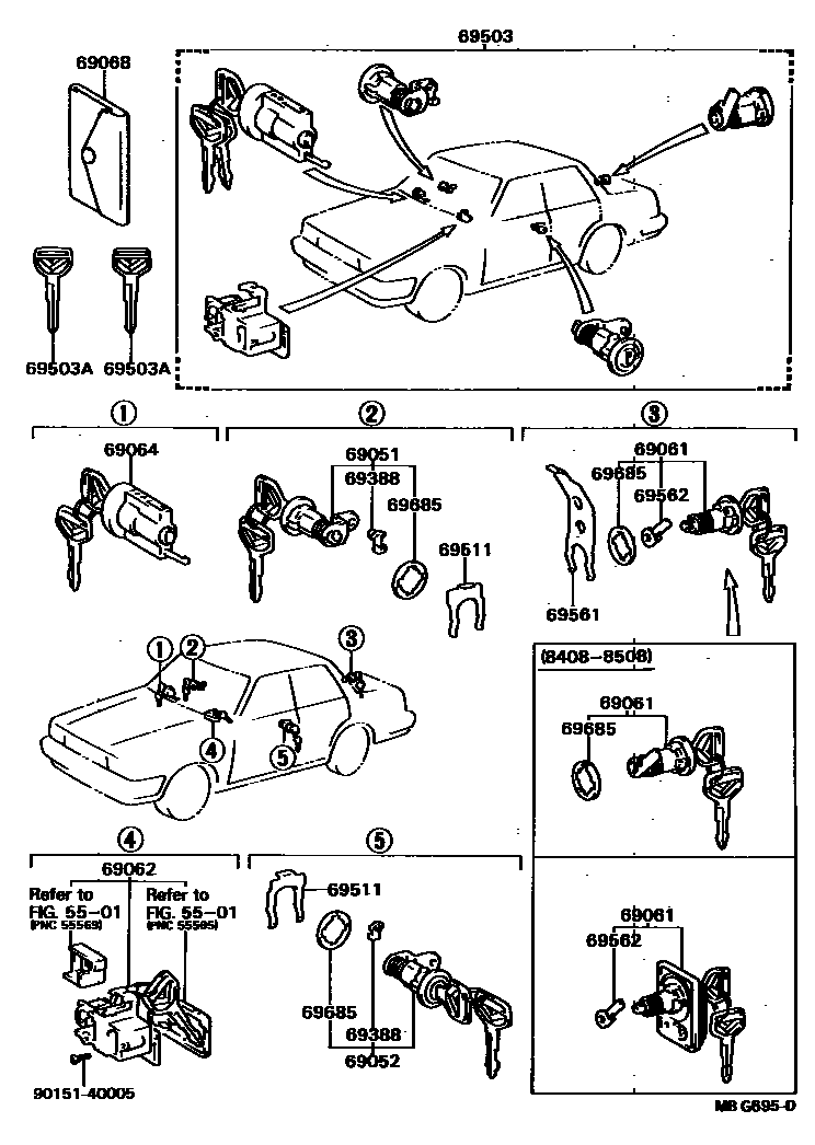 6712 — LOCK CYLINDER SET
