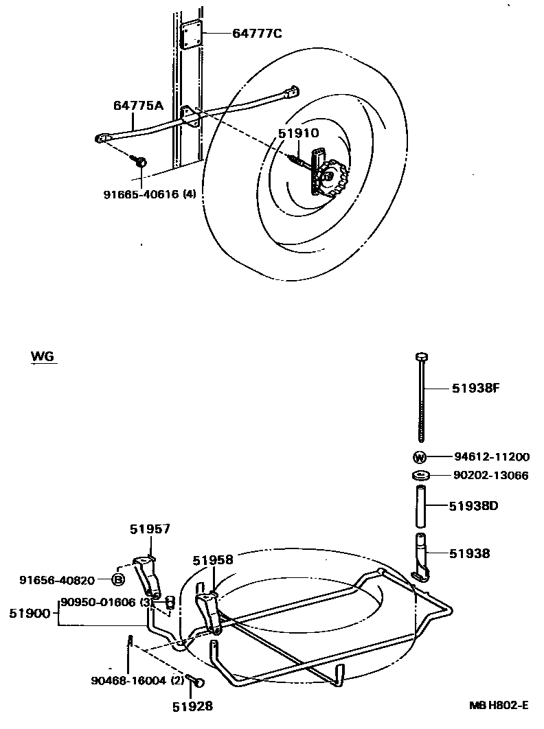 5104 — SPARE WHEEL CARRIER