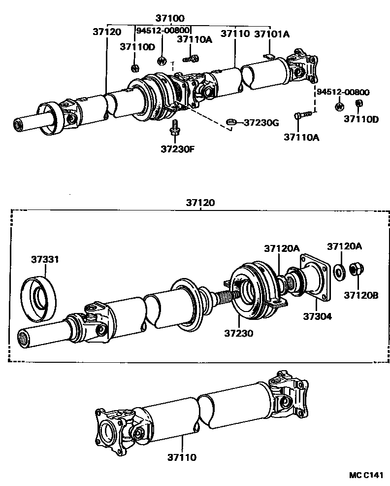 3701 — PROPELLER SHAFT & UNIVERSAL JOINT