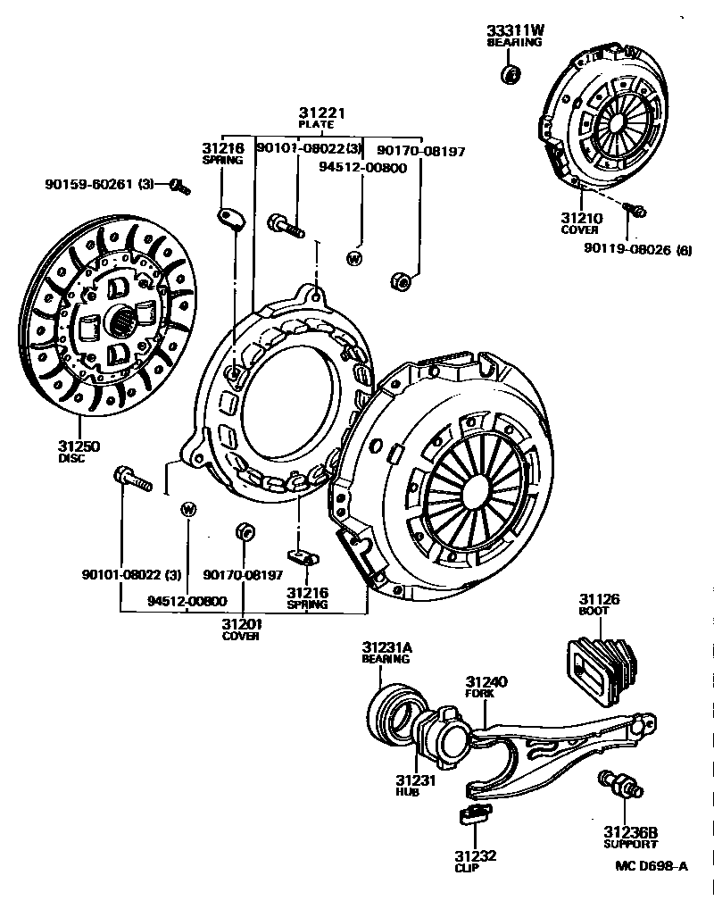 3101 — CLUTCH & RELEASE FORK
