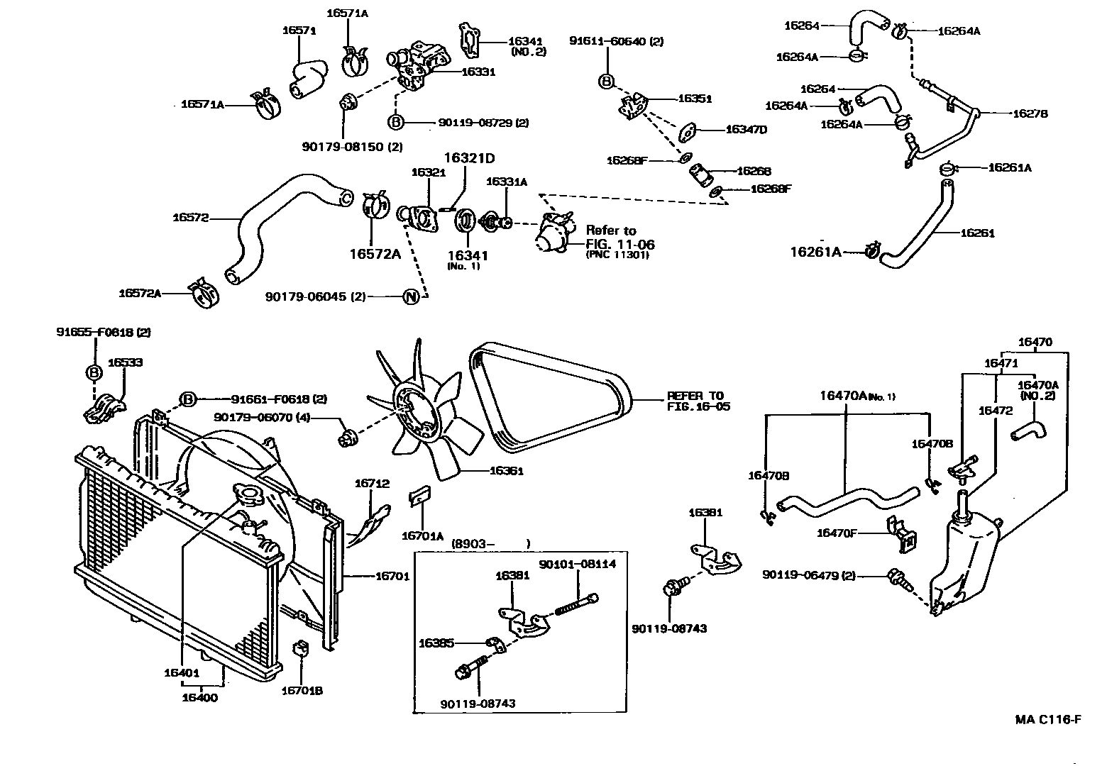1603 — RADIATOR & WATER OUTLET