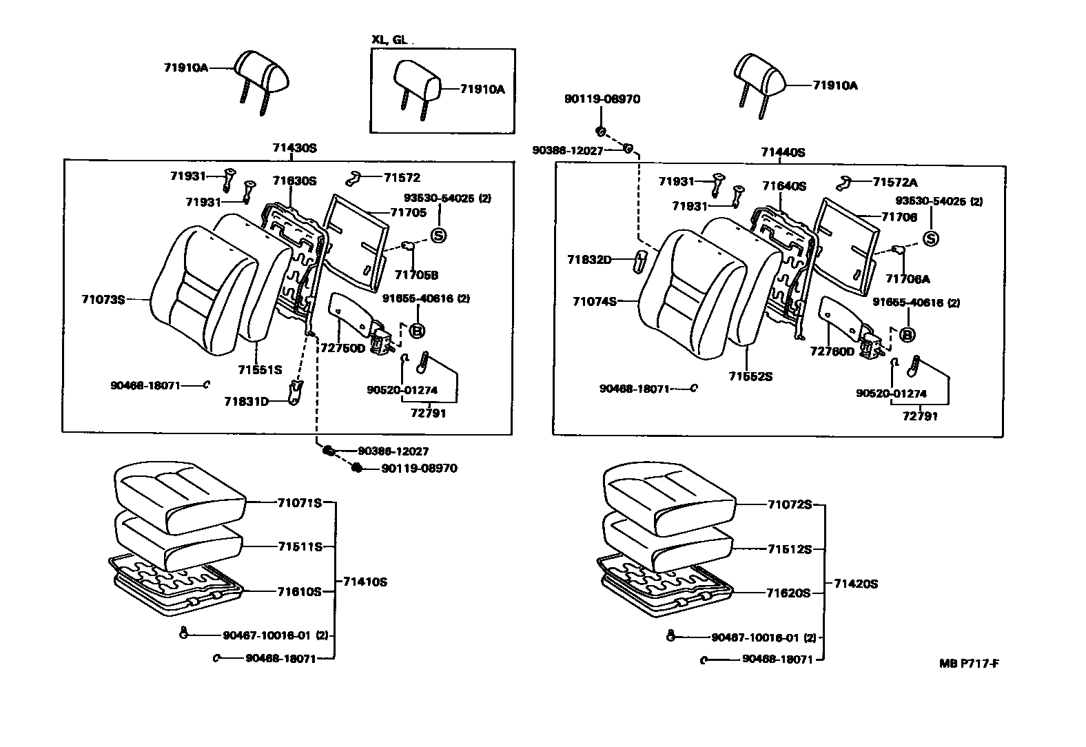 7101 — FRONT SEAT & SEAT TRACK