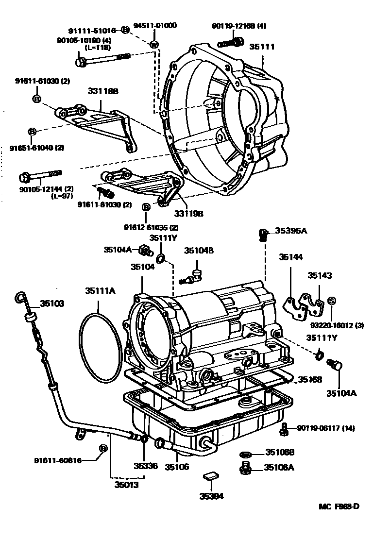 3503 — TRANSMISSION CASE & OIL PAN (ATM)