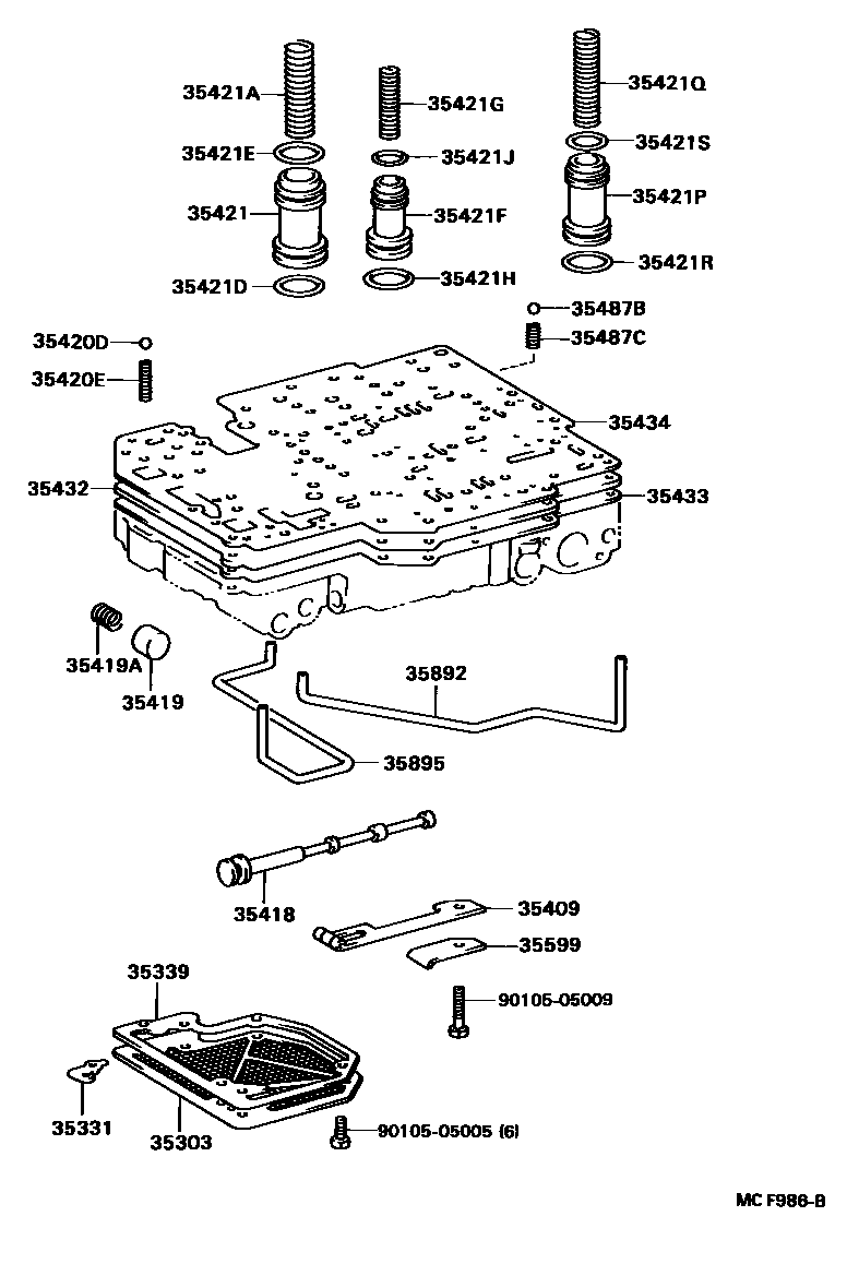 3512 — VALVE BODY & OIL STRAINER (ATM)