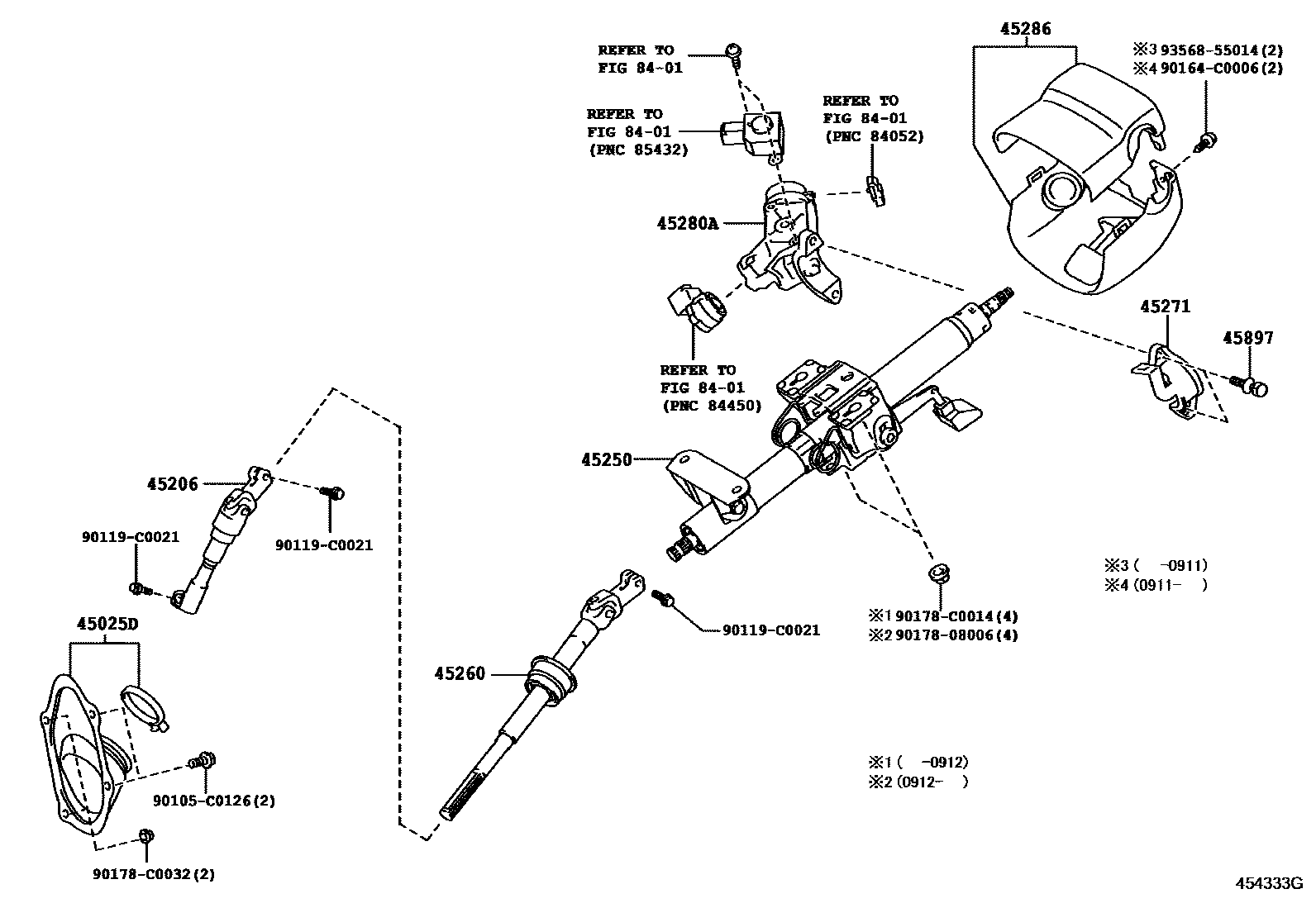 4501 — STEERING COLUMN & SHAFT