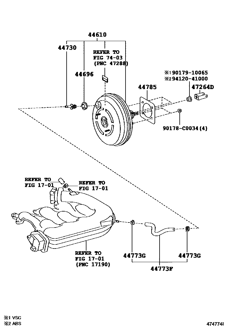 4703 — BRAKE BOOSTER & VACUUM TUBE