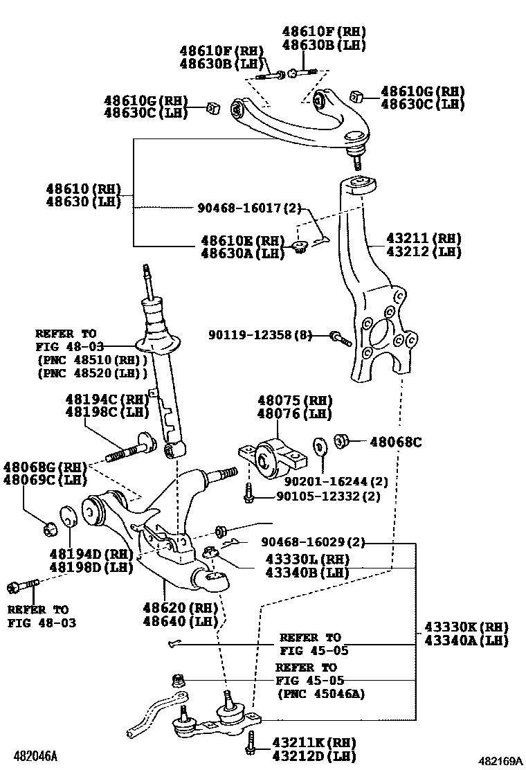 4802 — FRONT AXLE ARM & STEERING KNUCKLE
