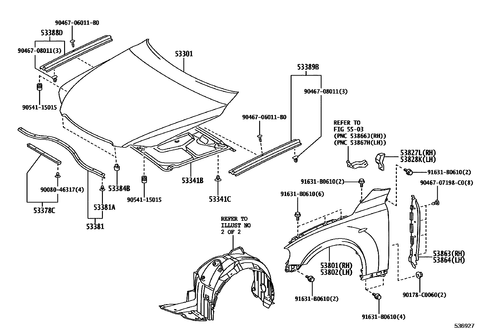 5302 — HOOD & FRONT FENDER